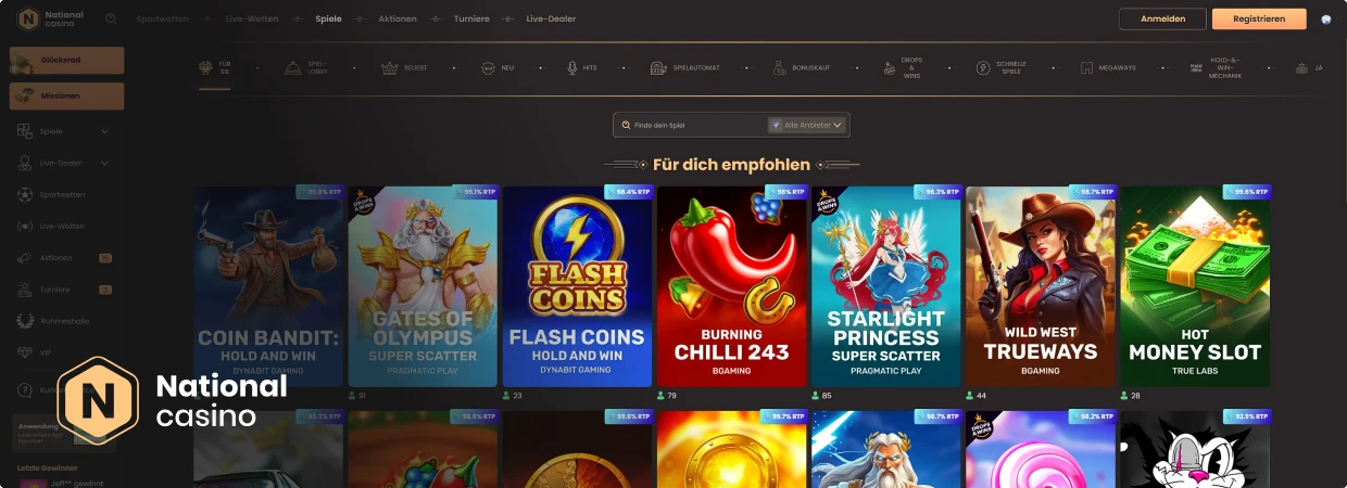 National Casino Casino-Plattform